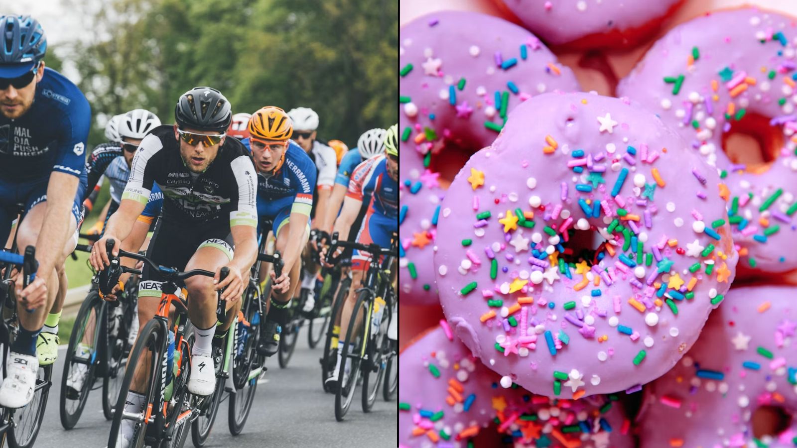 A bike race where eating donuts makes you faster is real, and it's glorious