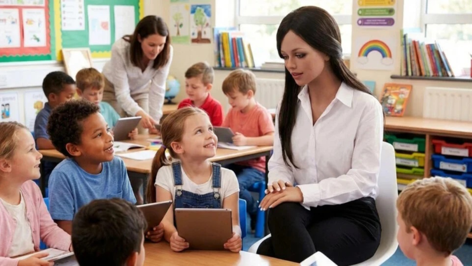 A school just hired a robot teacher — and students are already more excited than they'd ever be for a sub