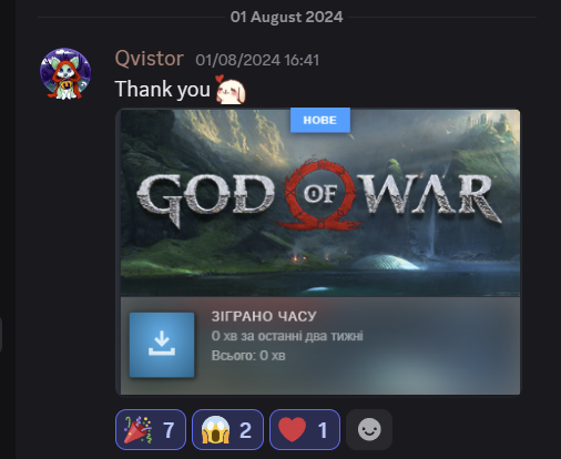 LootNova winner Qvistor thanking Nova after getting God of War